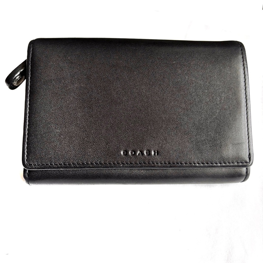 Coach Black Leather Bifold Wallet